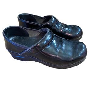 Danskos Black Patent Leather Clogs Professional 0060240 Size 38 or 7.5/8